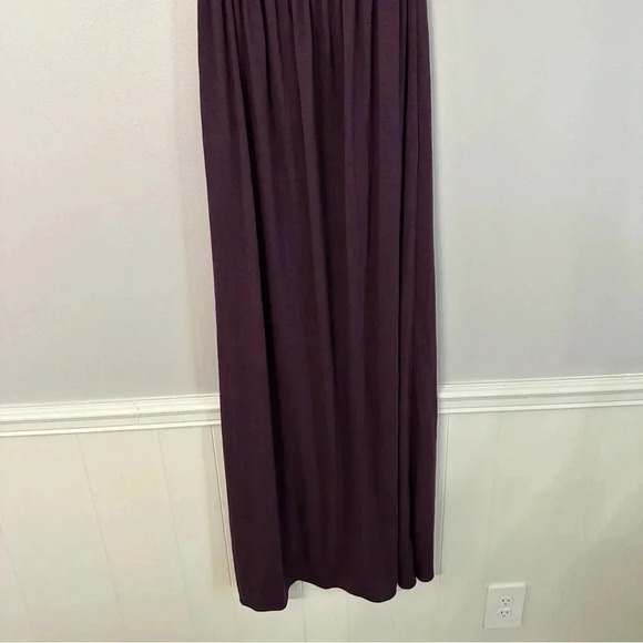 LAMade Strapless Plum Purple Maxi Length Ruched Top Dress Sz Small NWOT - Picture 5 of 9